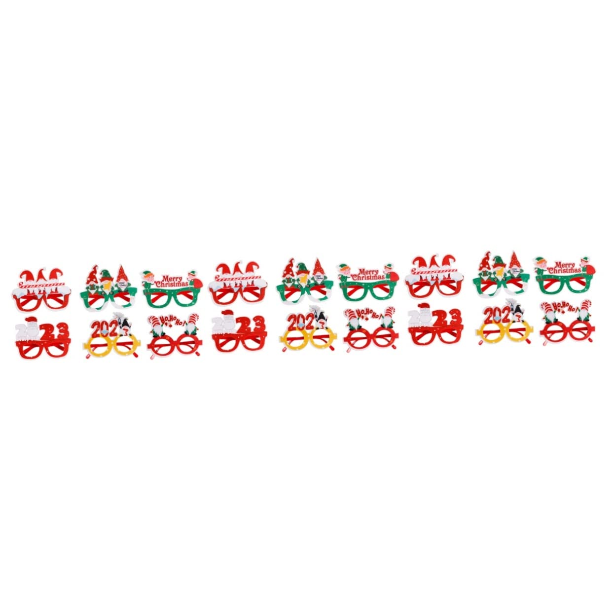 Amosfun 18stücke Teiliges Weihnachtsbrillen Lustige Partybrillen Filz Für Festliche Anlässe Für Und Feiern Weihnachts-Accessoires
