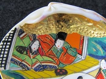 茶道具 貝合わせ 源氏絵 はまぐり 貝あわせ 百人一首（100組） 漆塗