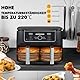 2PCS Airfryer Zubehör für Ninja Foodi Max Dual Zone AF400EU AF300EU AF400EUCP, Faltbar Silikonform Für Heißluftfritteuse Zubehör, Silikoneinsatz Air Fryer Accessories für Dual Zone Heißluftfritteuse