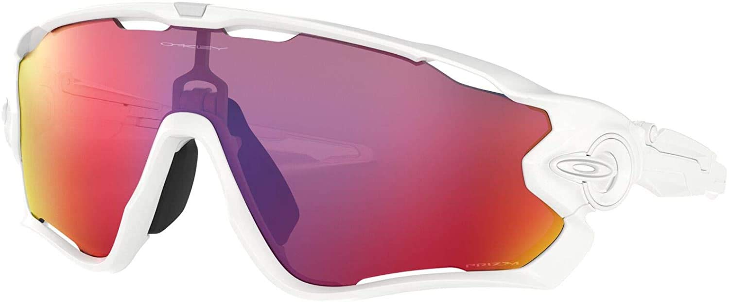 Oakley Men's White Jawbreaker, Polished /Prizm Road