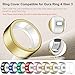 Cover Compatible for Oura Ring Gen 4/Gen 3 Horizon/Gen 3 Heritage,(NOT Compatible with Oura Ring 4-Ceramic), Charging Directly,TPU Finger Protector for Workout Women Men -Silver+Gold- Size 11