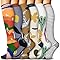 BLONGW Kompressionsstrümpfe für Herren Damen, 6 Paar Kniestrümpfe Stützstrümpfe Kompressionssocken für Support Stockings, Flug, Laufen, Reisen, Radsport