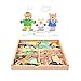 WFF Spielzeug Magnetische Puzzle Dress Up Spiel for 36 Monate und Kinderkleinkinder, aus Holz Lernspielzeug mit 36 ​​Formen (Color : 1 Set)