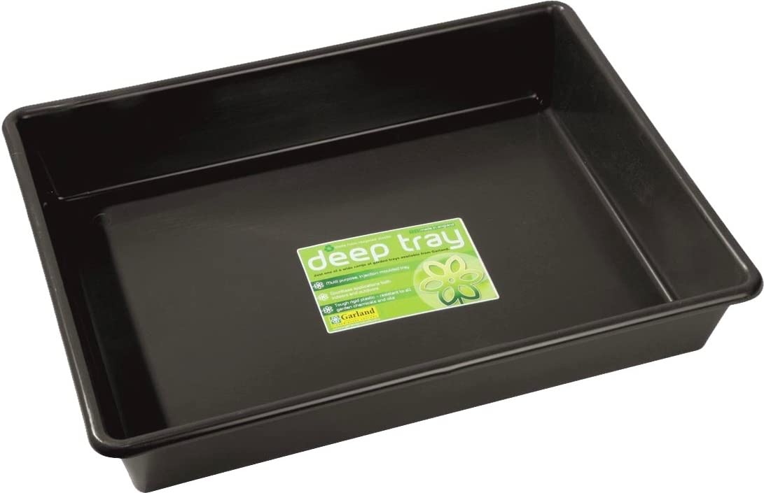Muddy Hands Black Rectangle Multi Purpose Deep Garden Tray - 16 Litre - (Length: 53Cm X Width: 40Cm X Height: 9.5Cm) (Black)