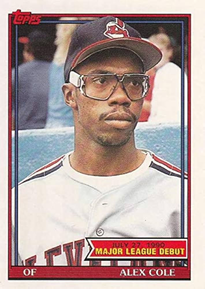 Amazon.com: 1991 Topps 1990 Debut Baseball #33 Alex Cole Cleveland