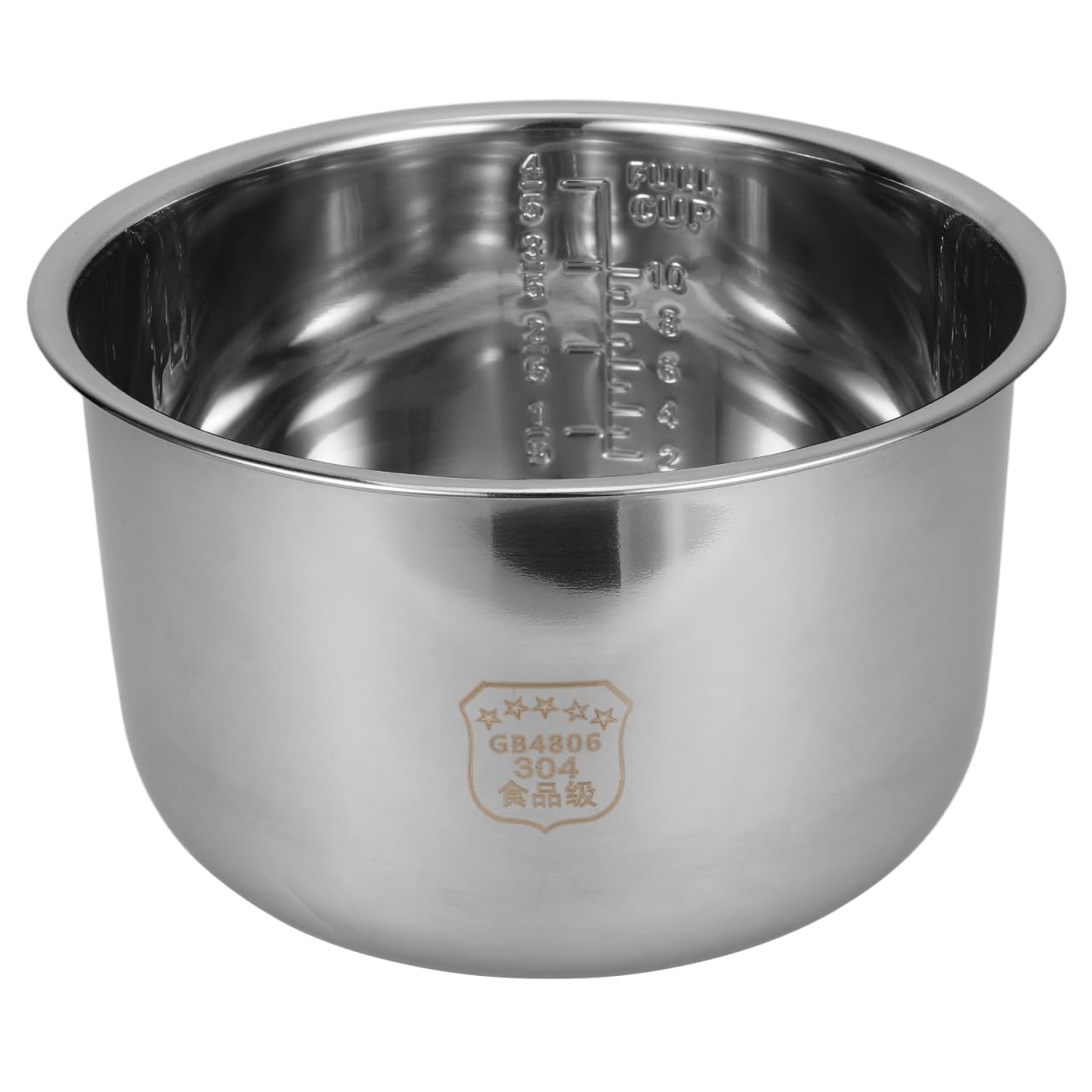 SOIMISS Pot Intérieur Cuiseur Riz 5L en Acier Inoxydable 304 Résistant et Polyvalent, Doublure Universelle pour Cuiseur Riz et Ustensiles de Cuisine INOX