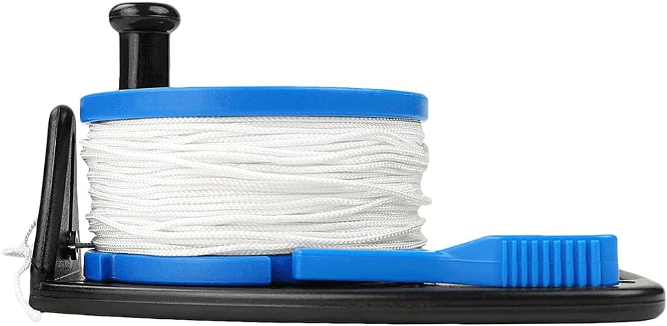 270FT Scuba Dive Reel Kayak Anchor with Thumb Stopper for Safety Underwater Diving Snorkeling, Cave and Wreck Exploration, Recreational Diving and Spear Fishing