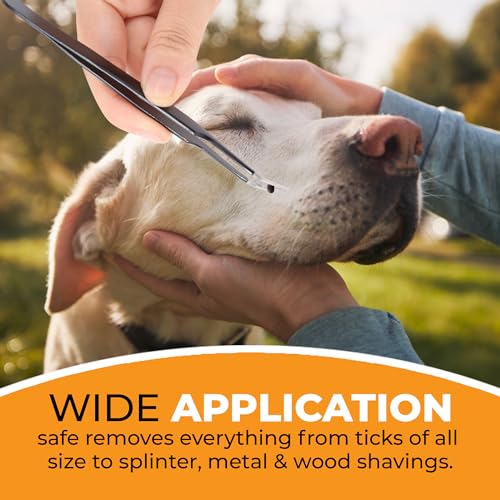 AKOSN Ferramenta premium de remoção de carrapatos - Removedor de pulgas e carrapatos de aço inoxidáv
