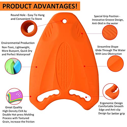 image for ANNFEW AFEW Kickboards Swimming Adults and Kids,Lightweight EVA Foam S
