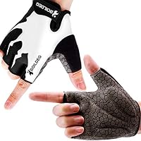 BOILDEG Fahrradhandschuhe Fingerlos Fitness Handschuhe Atmungsaktiv Rutschfestes Stoßdämpfende Radsporthandschuhe für MTB Fitness Damen und Herren : 