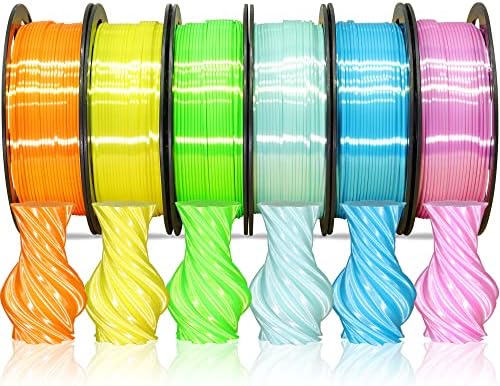 Shiny Silk Gold Silver Copper 1.75mm 3D Printer PLA Filament Bundle, Each Spool 0.5kg, 3 Spools Pack, with One 3D Printer Remove Tool MIKA3D