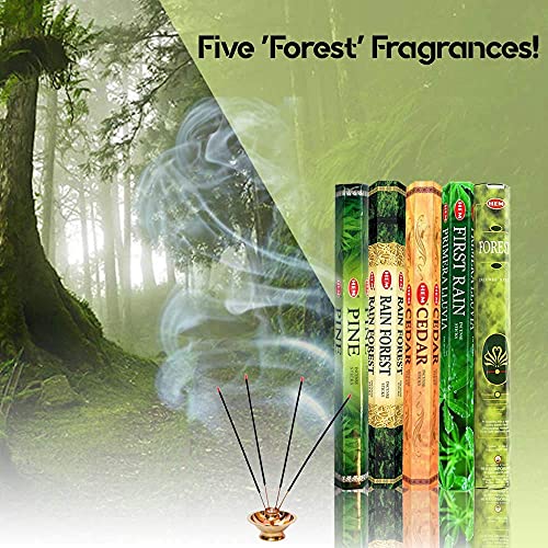 Hem Incense Forest Cedar Pine Rain Forest First Rain 5 x 20, 100 Sticks