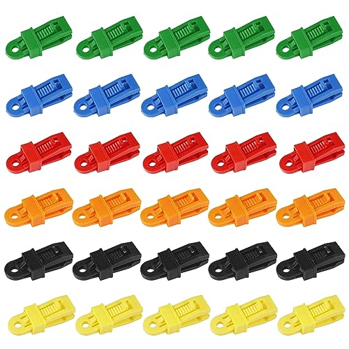 Lxoraziy 30 Pezzi Tenda Tarps Clip Regolabile, Clips per Rete Ombreggiante, Clip per Telo per Carichi Pesanti, per Coperture da Picnic Vele Parasole Tende da Sole