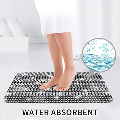 badezimmer 3-teiliges Badezimmerteppich-Set, silberfarben, Pailletten, funkelndes Muster, 3-teiliges Badezimmerteppich-Set, Badematte + Kontur + Toilettendeckelbezug, rutschfeste Unterlage sets – Bild 7