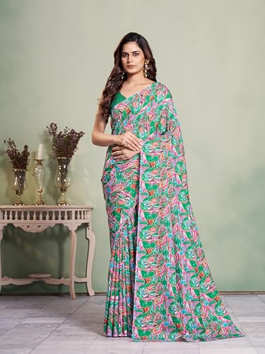 Image of Garden Vareli Art Silk Abstract Printed Saree