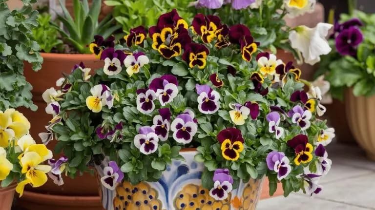 Image of Pansy Flower Seeds 50 Plus Mixed Color for Planting Winter Seasonal Flower Seeds for Home Garden Balcony Terrace Easy Grow Decorative Blooming Plants for Indoor Outdoor Gardening (Pansy)
