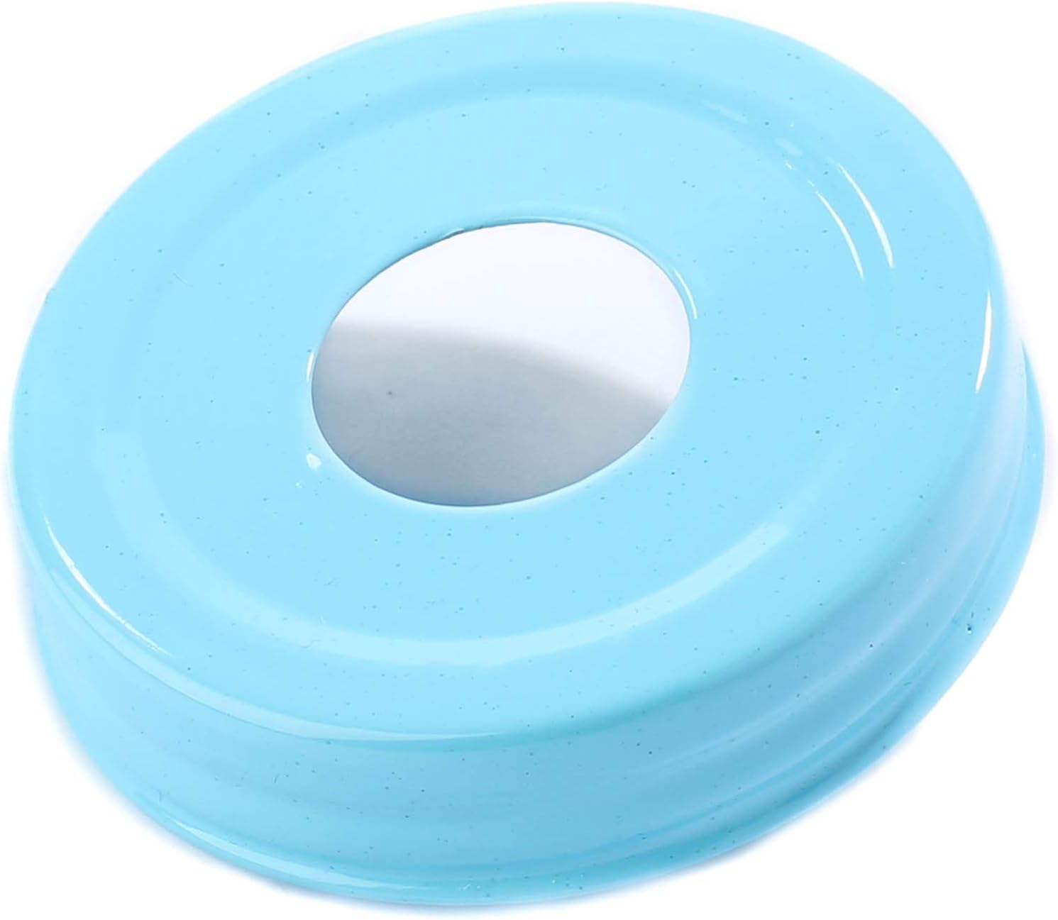 Package of 12 Solid Matte Black Metal Small Mouth Canning Jar Lid with Hole