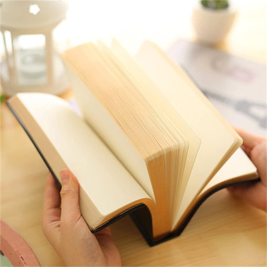 TAHALI Cuaderno en Blanco con Borde Dorado Retro súper Grueso, Bloc de Notas Suave con Estampado en Caliente, Pintura Grande, papelería for Diario