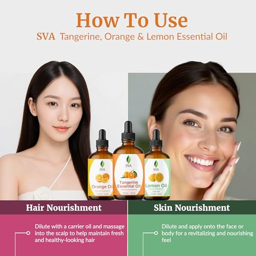 Aceite Esencial Combo SVA de Mandarina, Naranja y Limón 4oz miniatura 5
