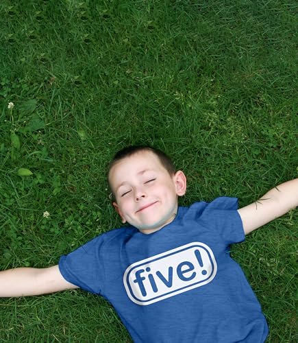 Lalo & Luna Five! 5th Birthday T-Shirt for Toddler - 5 Years Old Boy Party Outfit/Tee Gift4