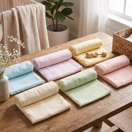 Image of The White Cradle Muslin Swaddle for Newborn Baby, Organic Cotton Wrap Powder Pink