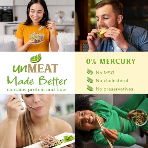 unMEAT Plant Based Tuna Style Flakes | Easy to Prepare Vegan Canned Tuna in Sunflower Oil, 12 pack