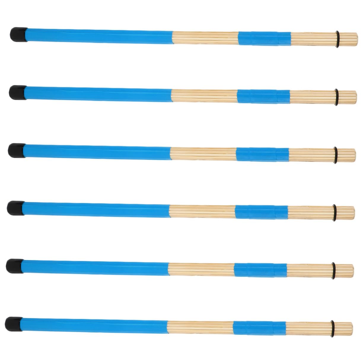 ibasenice Cepillos y Batería para Diseño Simple Pares Ligeros Cómodos Bambú 3 Estilo Único de Instrumento de Percusión