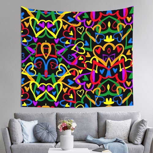 Tapisserie Gay Pride arc-en-ciel 152x130 cm pour deco chambre