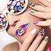 Elwish 365pcs Round Jewels Stickers Gem Stickers Rhinestone for Crafts Sticker Gems Self Adhesive Bling Jewels, Multicolored