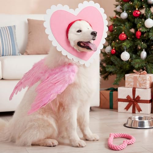 Disfraz para perro Día de San Valentín con alas y accesorios 13.8 in miniatura 2