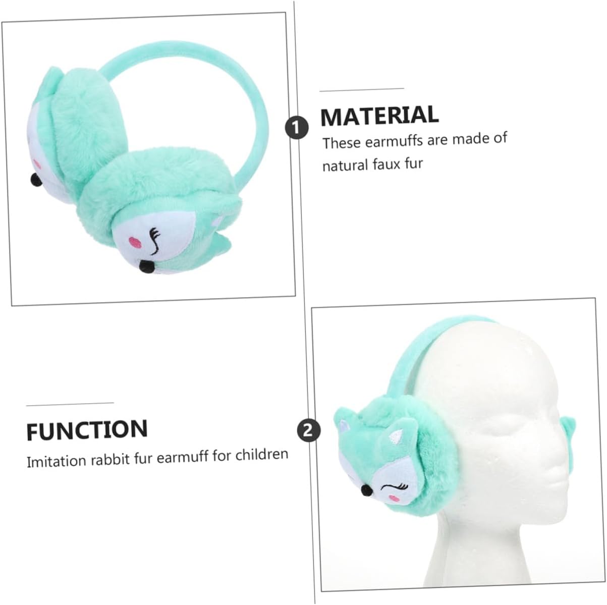 Yardwe 2Pcs Ear Warmers Soft Earmuffs Winter Ear Covers for Girl Warmers Cozy Windproof Cold Weather Accessories