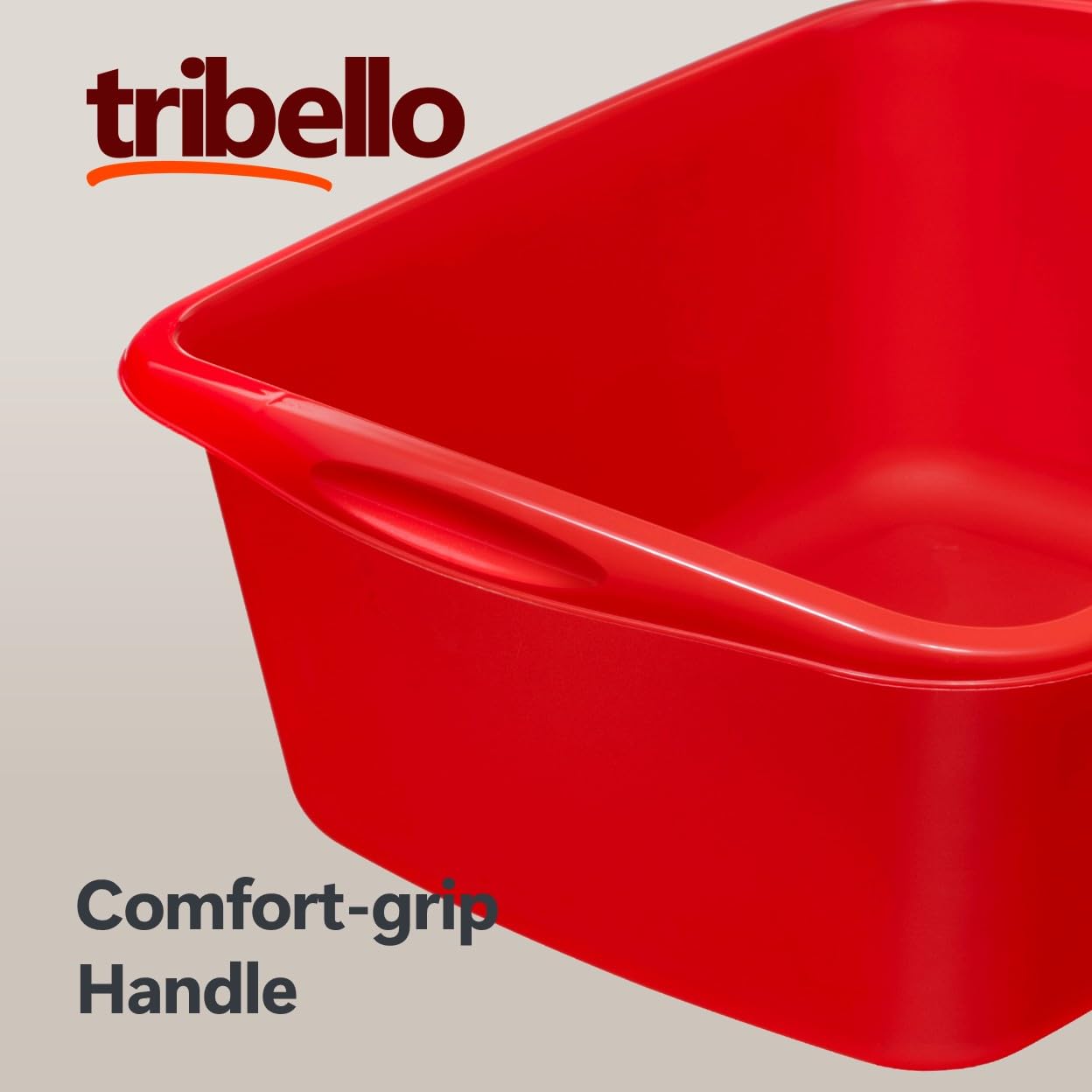 Tribello Paquete de 2 sartenes de plástico para Fregadero de Cocina, Lavabo y baño de pies para remojar los pies, Cubo de Lavado para Lavar y almacenar Suministros de Limpieza, 12 Cuartos de galón,