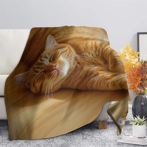 Jeté de canapé chat 3D plaid microfibre doux literie indoor - 5