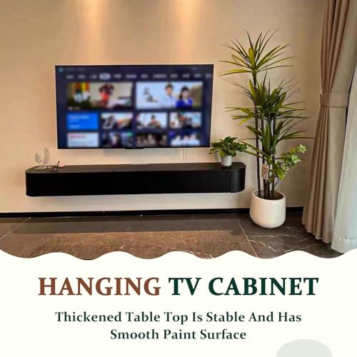 Meuble de rangement TV mural avec porte pour optimiser les petits salons - 2