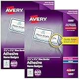 Avery Flexible Name Badges, 2-1/3