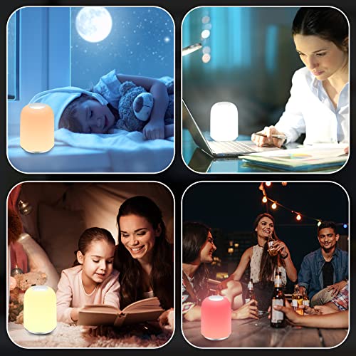 Kudosay Smart Bedside Table Lamp, Dimmable App Control Small Touch Lamp Rgb Color Changing Led Warm White Light Wifi Night Lights For Kids Bedroom, Living Room Etc #TOP6