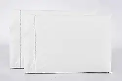 Kit 2 Fronhas Avulsas Percal 400 Fios Ponto Palito 100% Algodão (White)