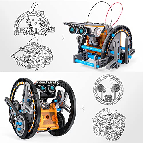 Temi Stem Solar Robot Kit For Kids, 12-In-1 Educational Stem Science Experiment Toys, Solar Powered Building Kit Diy For 8 9 10 11 12 13 Years Old Boys & Girls Kids Toy #TOP5