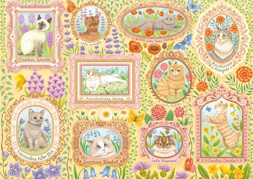 Schmidt Spiele 59792 Chats Nobles en Fleurs, Puzzle 1000 pièces