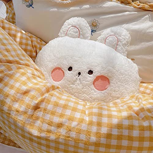 Paashaas/haas/konijn knuffel dier - zachte pluche - geel - cadeau - 32 cm - met strikje in oranje artikelen winkel