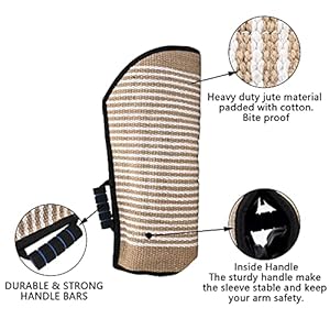Morezi Dog Bite Sleeve Training Large Dogs, Strong Jute Training Equipment, Fit Pit Bull German Shepherd K9, Puppy Young Dogs Safe Padded Biting Playing Tugging Toy for Either Arm - Black Morezi Dog Bite Sleeve Training Large Dogs Strong Jute Training Equipment Fit Pit Bull German Shepherd K9 Puppy Young Dogs Safe Padded Biting Playing Tugging Toy for Either Arm Black