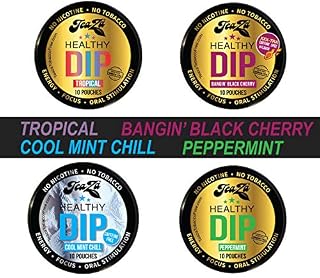 NEW Teaza Herbal Energy Pouch Mixed (4 pack) Peppermint-Tropical-Cool Mint Chill-Banging Black Cherry