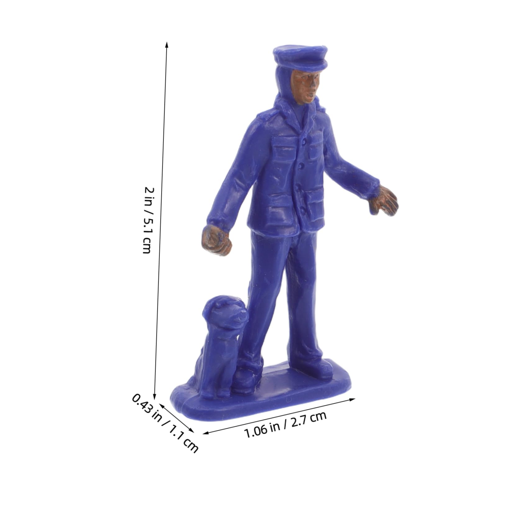 ORFOFE Detailed Mini Police Officer Figurines 50pc Set for Landscape Diorama and Desktop Display