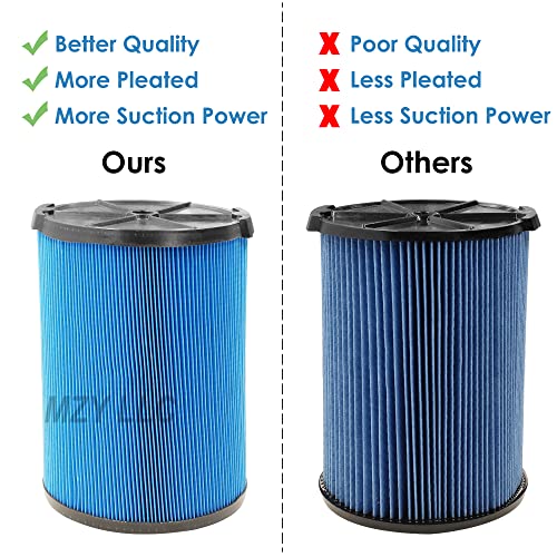 2 Pack Vf5000 Replacement Filter For Ridgid For Shop Vac 6-20 Gallon Wet Dry Vacuums, 3 Layer Pleated Vacuum Filter Fits For Wd1450 Wd0970 Wd1270 Wd06700 Wd1680 Rv2400A #TOP4