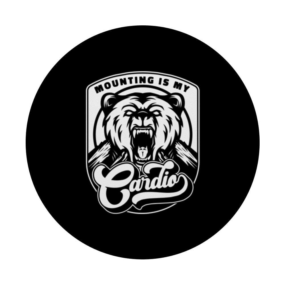 Mounting Is My Cardio Taxidermist Animals Tools Taxidermy PopSockets Swappable PopGrip, Black - Image 3