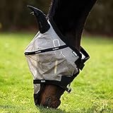  RAMBO Horseware Flymask Plus Vamoose - VB, Oatmeal/Burgund