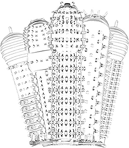 New Big Soft Realistic Sleeve Extender Sheath for Men Male Enhancement Extension Sleeve Massage 230214 (Transparent-5Pcs)