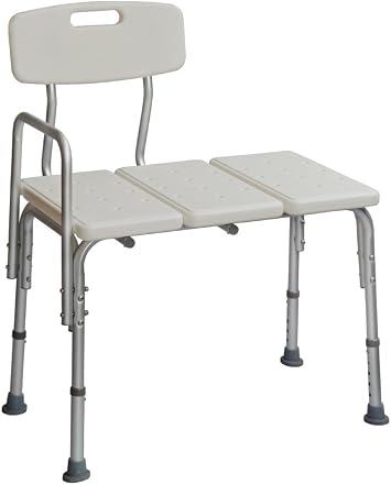 TMS Adjustable Transfer Bench Chair Wheelchair to Bath Tub Medical Health Shower Bath Seat Stool W/Hand Rail