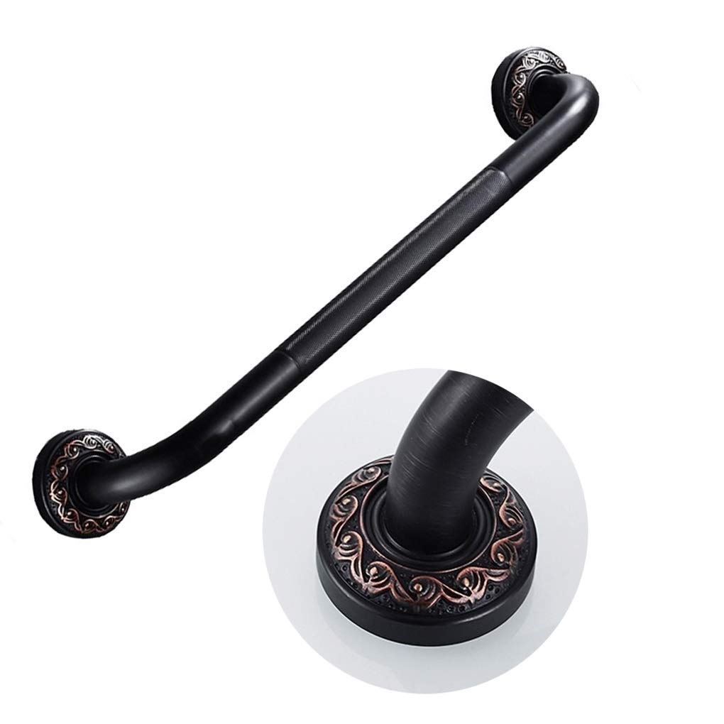 Gletsf Bathtubs Grab Bar Shower Handles, Handrails Brass Bathroom, Bathtub Shower European Retro-Slip Handrail Threaded Handle Wall Elderly Disabled Towel Rack