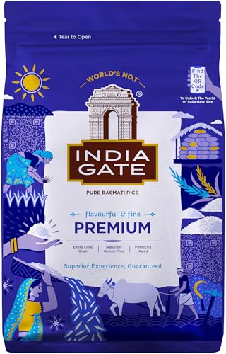 INDIA GATE Premium Basmati Reis – Feiner,...